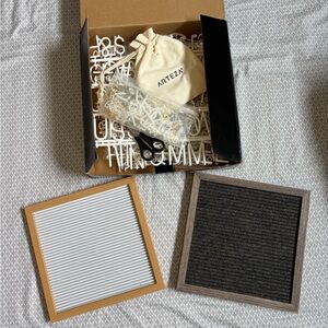 Bundle of 2 Felt Letter Boards with Accessories 10x10